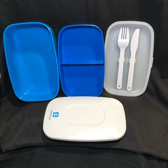 BENTGO 6 PC LUNCH CONTAINER, INCLUDES FORK AND KNIFE, MISSING THE SPOON - Picture 6 of 8
